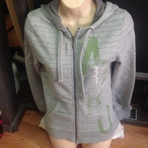 Grey Aeropostale zip up hoodie